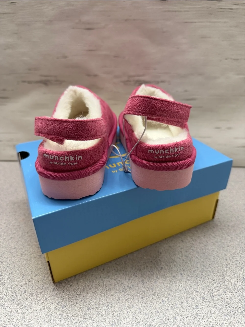 Stride Rite Girls Pink Suede Slip-On Clogs